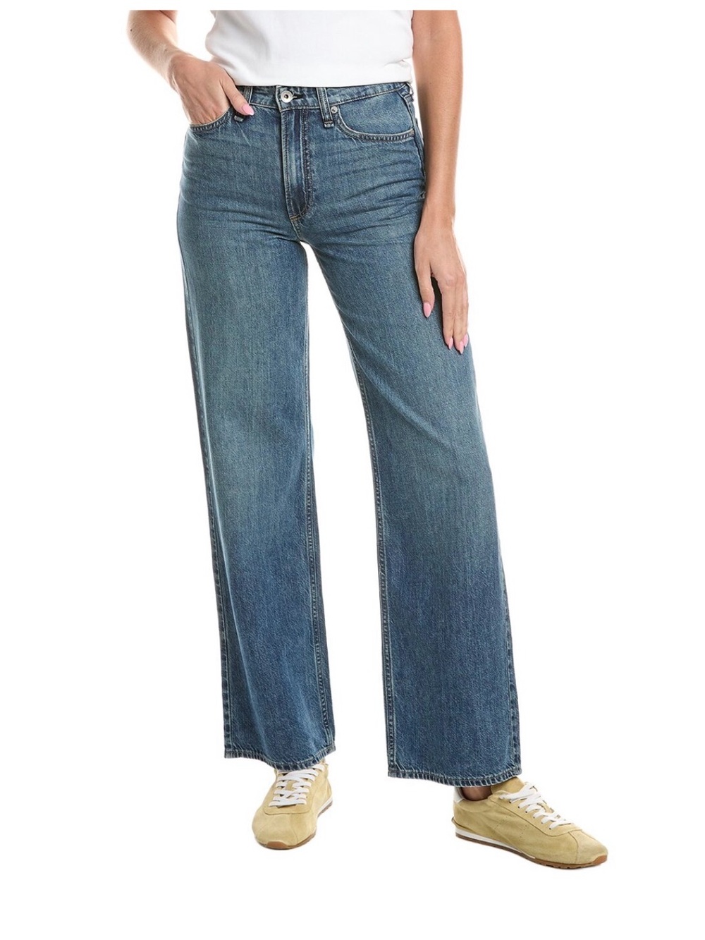 rag & bone
The Lori Mid-Rise Wide Leg Jean | color Covington | NWT